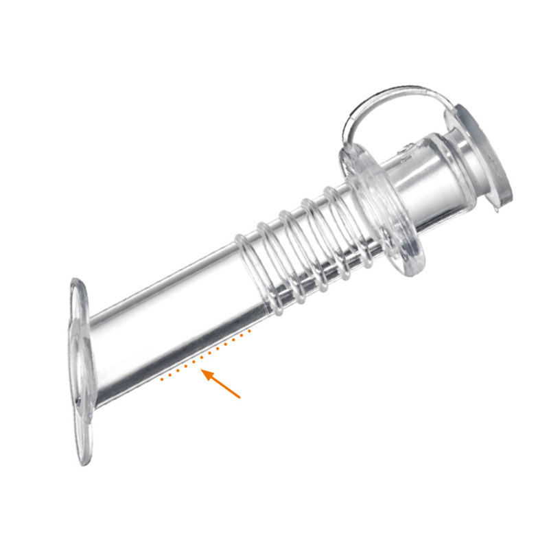 Die Doppelnut entlang der Rohrachse befindet sich in der „6-Uhr-Position“ und dient zur Orientierung und als Abflussöffnung. Die Doppelnut entlang der Rohrachse befindet sich in der „6-Uhr-Position“ und dient zur Orientierung und als Abflussöffnung.